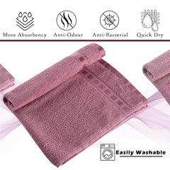 Kuber Industries Cotton Hand/Face Towels 400 Gsm | Easily Washable Workout Gym Napkins For Men (Dark Blue & Pink) - Pack Of 2