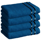 Story@Home 100% Cotton Large Size Bath Towels 1800 Gsm | Perfect For Everyday Use (Blue) - Pack Of 4