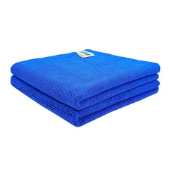 Softspun Microfiber Cleaning Cloths Towel Set 340 Gsm | Highly Absorbent Lint And Streak Free Multi-Purpose Wash Cloth For Kitchen, Car, Stainless (2 Pcs)- Blue