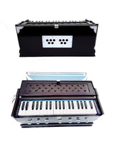 Harmonium For Beginner Or Student - 7 Stopper, 39 Keys, Two Reeds (Bass+ Male), Double Fold Bellow | Two Side Carry Handles, Jaali Frame On Keys