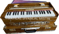 Musical Instrument Harmonium - 9 Stopper, 42 Keys, Double Bellow, Two Reeds (Base- Male) | Teak Wood Harmonium