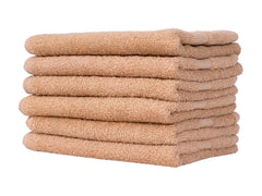 Rushant 100% Combed Cotton Hand Towels 900 Gsm | Ultra Soft, Quick Dry & Super Absorbent For Home, Gym & Travel (Beige) - Set Of 6