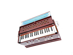 Harmonium With Bag Double Fold Bellow, Finish Lacquer, 39 Keys, 7 Stops, 2 Reeds (Base Male) | Two Side Carry Handles, Jaali Frame On Keys