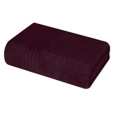 Boutiquo 100% Cotton Bath Towel 500 Gsm | Compact Quick Dry Lightweight Soft & Highly Absorbent Large Size Bath Towel - Burgundy