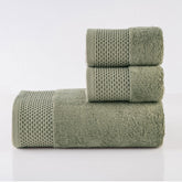 Spread Spain 1 Bath & 2 Hand Towels 900 Gsm | Highly Absorbent & Soft Modern Decor Design Towel Sets (Green)