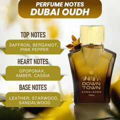 JD International Down Town Dubai Perfume For Men - 100ml, 3.4 Fl.oz. | Long Lasting Fragrance