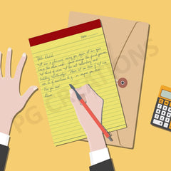 A4 Size, Writing Notepads, Single Side Ruled & Unruled, 50 Sheets Per Pad (Yellow) Pack Of 10