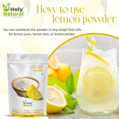 Holy Natural Lemon Powder, Rich In Vitamin C, Immunity Booster & Superfood, Healthy And Weight Loss, Use In Lemon Juice, Lemon Candy & Cooking And Baking | 200gm 0.4lbs