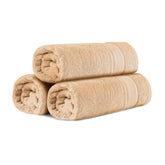 Himeya 100% Bamboo Cotton Bath Towels 500 Gsm | Bath Towel For Men/Women (3 Piece)- Golden Beige