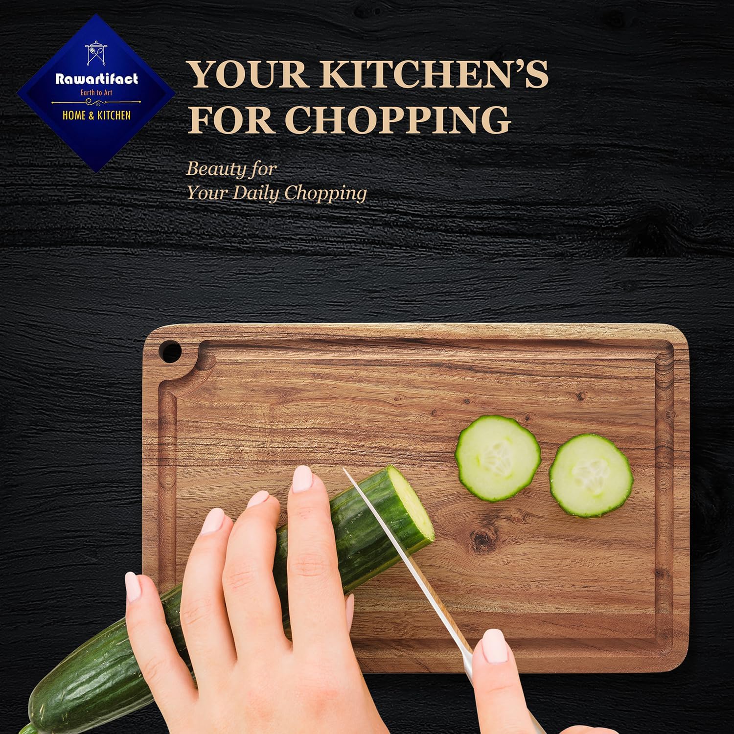 Brown Wood Cutting Boards For Kitchen | Wooden Chopping Board - Serving Platter - Rolling Board- Bread Board With Juice Groove For Vegetables, Fruits & Cheese Brown Wood Cutting Boards For Kitchen | Wooden Chopping Board - Serving Platter - Rolling Board- Bread Board With Juice Groove For Vegetables, Fruits & Cheese