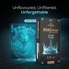 Manforce King Thin Ultra-thin Unflavoured Condoms, 10 Pieces X Pack Of 6