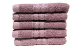 Solance Super Cotton Hand Towel 1000 Gsm | Ultra Soft & Super Absorbent Hand Towel (Purple) - Set Of 5