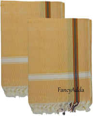 Fancyadda 100% Cotton Extra Large Bath Towel 700 Gsm (Sandal) - 2 Pieces