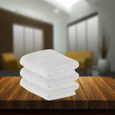Kuber Industries Face Towel 200 Gsm | Small Hand Napkins For Man & Women | Hand Towel For Facewash, Gym | White (Set Of 3)