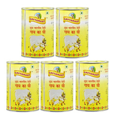 100% Pure Indian A2 Cow Ghee By Gavyamart | Rich In Healthy Fat Nutrients Desi Cow Ghee Perfect For Sabji & Sweets | 5 Litr (1 Litr * 5) 169.0 Ounce | Tin Pack