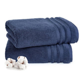 Mytrident Finesse 100% Cotton Bath Towels 1200 Gsm (Navy) -2 Piece