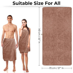 Story@Home Microfiber Bath Towels 400 Gsm Large Size Set Of 2 | Bath Towels For Men, Women & Kids | Perfect For Everyday Use (Light Brown)
