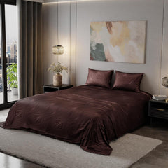 Super King Bedsheet With 2 Pillow Covers - 108 X 108 Inches, Brown | Hypoallergenic, Breathable, Gentle On Skin & Hair, Fade & Wrinkle Resistant, Wedding Gift For Couples