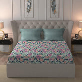 Cotton Bedsheet Double Bed For Queen Size With 2 Pillow Covers - 90 X 100 Inches, Multicolor | Ideal For Daily Use - Perfect For Queen Bed Durable & Wrinkle Free