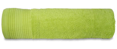 Casa Copenhagen Egyptian Cotton Pleates 1 Pcs Large Bath Towel 500 Gsm (Lime Green)