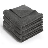 Auto Hub Microfiber Cloth 600 Gsm | Ultra Soft- Edgless & Dual Sided Microfiber Cloth Lint & Streakfree Car Cleaning Cloth - Grey (Pack Of 4)
