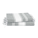 Lane Linen Beach Towels Oversized 699 Gsm | Quick Dry Pool Towels For Adults, Absorbent Sandproof, Lightweight Travel Beach Towel - Alloy (Pack Of 2)