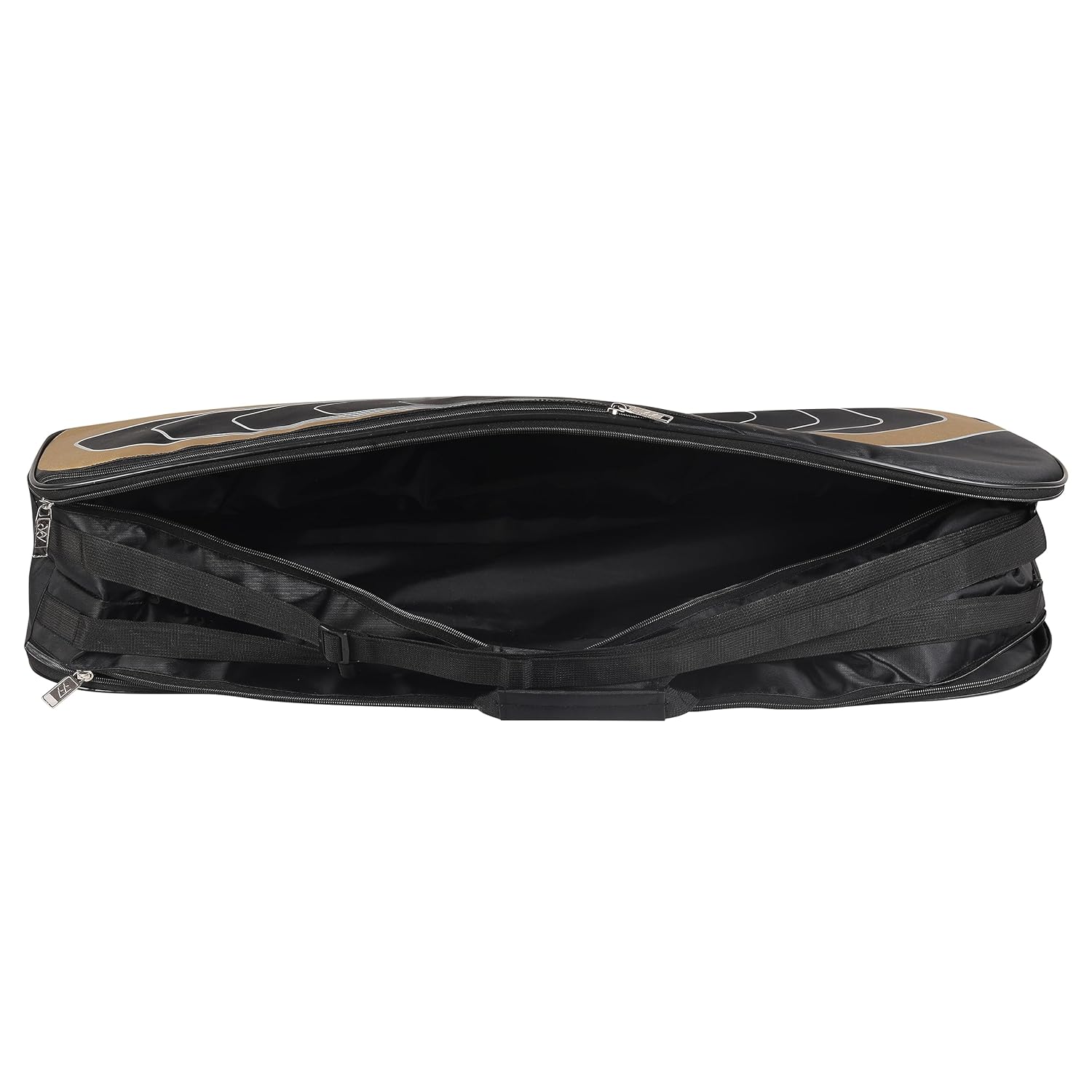 Yonex Badminton Kitbag BT5, 2 Zipper Compartment For Storage Of 3 Rackets & Clothes | Colour - Black & Gold, Size - Small, Material - Nylon Yonex Badminton Kitbag BT5, 2 Zipper Compartment For Storage Of 3 Rackets & Clothes | Colour - Black & Gold, Size - Small, Material - Nylon