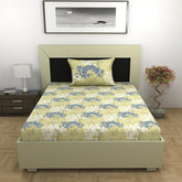 1 Single Bedsheet With 1 Pillow Cover - 57 X 87 Inches, Green | Skin Friendly Fabric For Everyday Use - Soft, Breathable & Comfortable Sleeping
