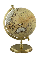Prime Single Joint Globe, Height 33 Cm (13.2 Inch) Dia 25 Cm (10 Inch) With Metal Arc & Base | Educational & Decorative Globe (Gp1010) Pack Of 1
