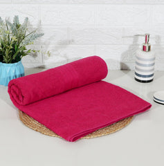 RD Trend 100% Cotton Bath Towels 500 Gsm | Soft & Absorbent Bath Towel For Men, Women Urban Comfort (Dark Pink)