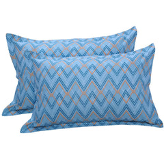 Double Bedsheet For Queen Size With 2 Pillow Covers - 88 X 96 Inches, Blue & Yellow | Beautiful Print For Luxury Bedsheets