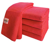Softspun Microfiber Cleaning Cloths Towel 300 Gsm | Thick Lint & Streak-Free Multipurpose Cloths Automotive Microfibre Towels For Car, Bike Cleaning Polishing Washing Pack Of 5 (Red)