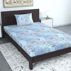 1 Single Bedsheet With 1 Pillow Cover - 57 X 87 Inches, Multicolor | Skin Friendly Fabric For Everyday Use - Soft, Breathable & Comfortable Sleeping