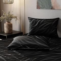 Super King Bedsheet With 2 Pillow Covers & Comforter - 108 X 108 Inches, Black | Hypoallergenic, Breathable, Gentle On Skin & Hair, Fade & Wrinkle Resistant, Wedding Gift For Couples