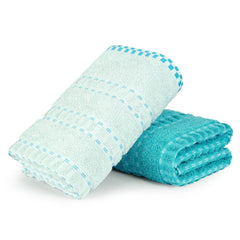 Mytrident 100% Cotton Bath Towel 1200 Gsm (Light Blue & Sky Blue) - 2 Piece