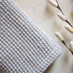 Hamelin The Ezra Waffle Hand Towel 200 Gsm | Pure Cotton Lightweight Anti Microbial & Water Absorbent | Softer Touch Quick Drying Towels (Pewter Grey)