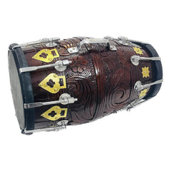 Hand Made Indian Sheesham Wood Dholak Drum With Bag - Black | Perfectly Symmetric Round Dholak - Dholak For Festival, Wedding, Satsang | Very Easy To Tune