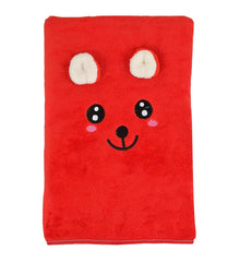Hovent Microfiber Baby Bath Towel 400 Gsm | Large Size Super Absorbent Quality Baby Bath Towel (Red)