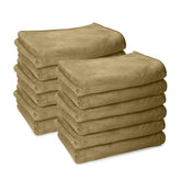 Housse Premium Microfiber Face Towel 1700 Gsm | Korean Beauty Ultra Absorbent, Odour-Free, Quick Dry Face Towel (Pack Of 12) - Brown
