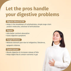 Wellfa Digesti Pro Tablets Multi Enzymes, Cumin Extract, Improves Digestion, Relief From Gas, Bloating & Heartburn Resolves Indigestion | Jeera Flavor - 20 Effervescent Tablets, 50gm 0.1lbs