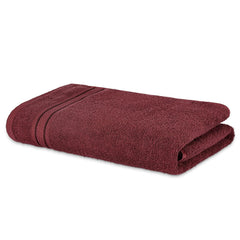 Spaces 100% Cotton Bath Towel 500 Gsm | Ultra Absorbency Easy Care Light Weight Cotton Bath Towels (Maroon)