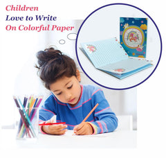 Unicorn Printed Ruled Laminated Cover Colorful Notepad, Delightful Print | 32 Pages, Set Of 10