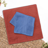 Sassoon Anatolia 2 Piece Cotton Face Towel 500 Gsm (Rust & Heaven)