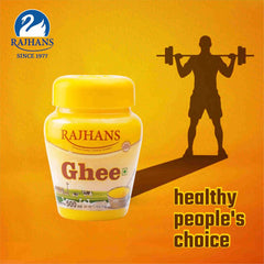 Pure Premium Cow Ghee By Rajhans | High In Protein Fiber Healthy & Nutrients Desi Ghee Perfect For Boost Energy | (500ml) 16.9 Ounce | Jar Pack