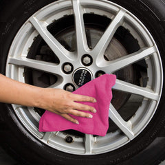Softspun Microfiber Cloth 350 Gsm | Thick Lint & Streak-Free Multipurpose Cloths Microfibre Towels - 2 Pcs (Pink)