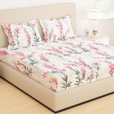 All Around Elastic Fitted Bedsheet With 2 Matching Pillow Covers - 60 X 72 Inches, Pink | Long Lasting Use & Everyday Luxury | Ideal For All Seasons