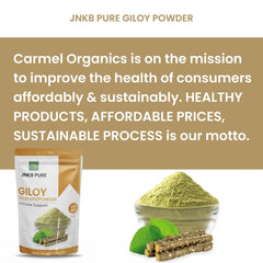 Jnkb Giloy Powder 100% Natural, Guduchi Gulvel Stem For Face, Hair, Skin, Amruthavalli Podi, Tinospora Cordifolia, No Added Chemicals | 200gm 0.4lbs