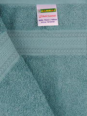 Ramraj Cotton Bamboo Terry Bath, Hand & Face Towel 850 Gsm | Quick Dry & Anti Microbial Combo Towel (Blue) - Set Of 3