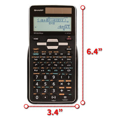 Sharp Calculators EL-W516TBSL Advanced Scientific Calculator With Write View 4 Line Display & Solar Power