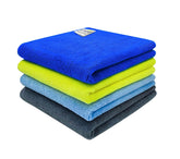 Softspun Microfiber Cloth 340 Gsm | Thick Lint & Streak-Free Multipurpose Cloths Automotive Microfibre Towels (4 Pcs) | Multicolor